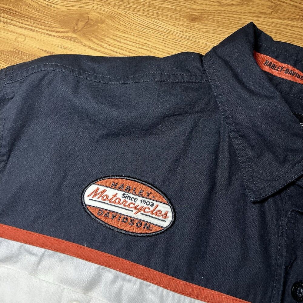 Genuine Harley-Davidson Motor Company Men's Button Up Shirt Long Sleeve 2XL Vtg - Picture 3 of 11